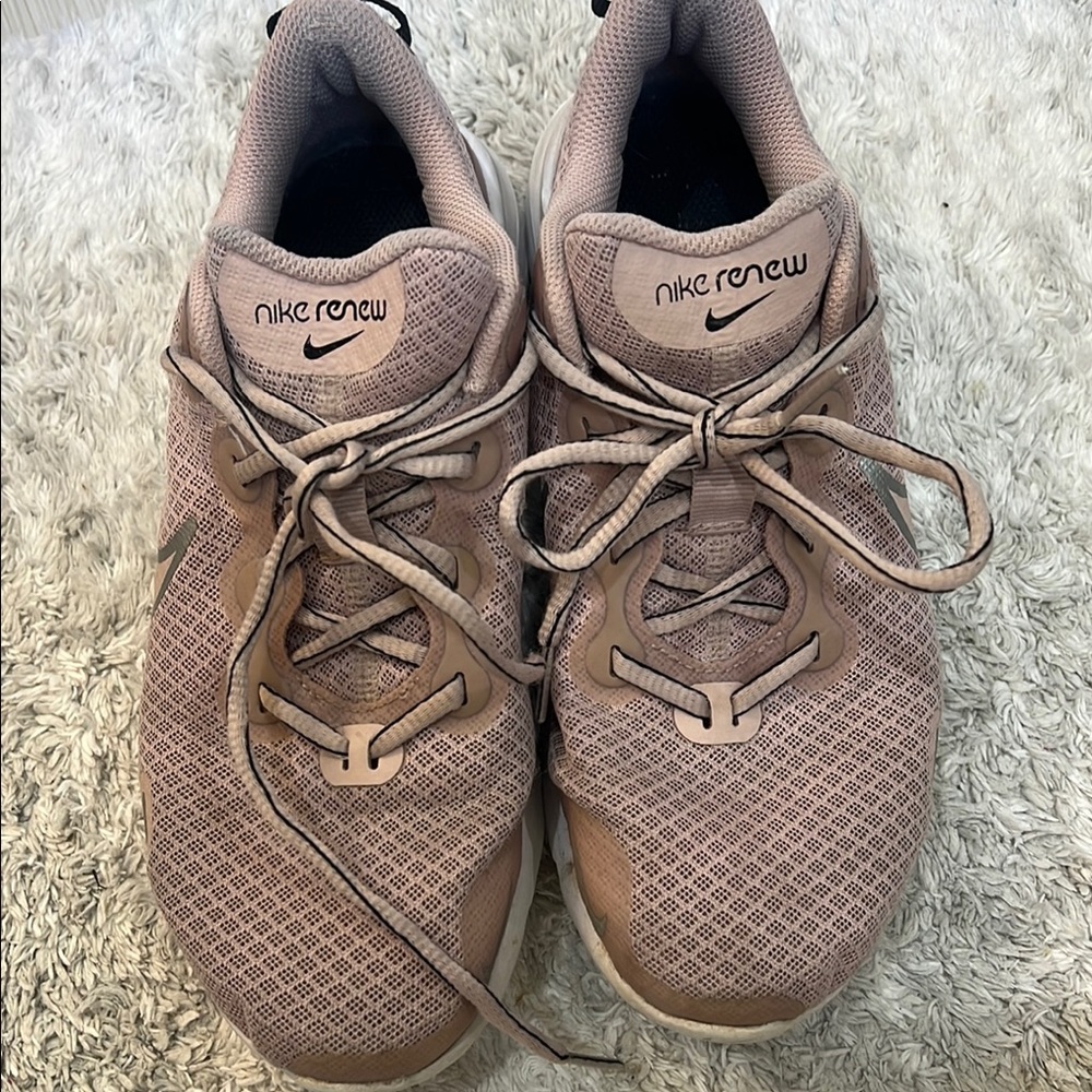 Nike mauve Athletic Shoes with Mesh Upper and Low-Top Design